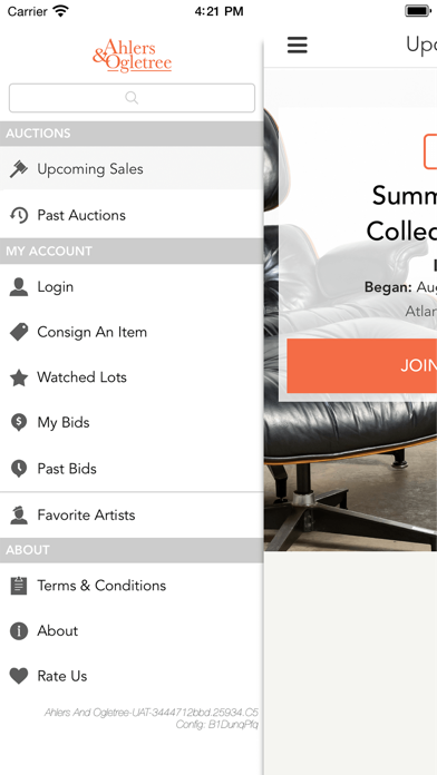Ahlers & Ogletree Auctions Screenshot