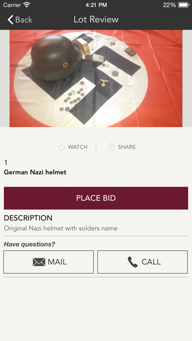 Bill Berg Auctions Screenshot
