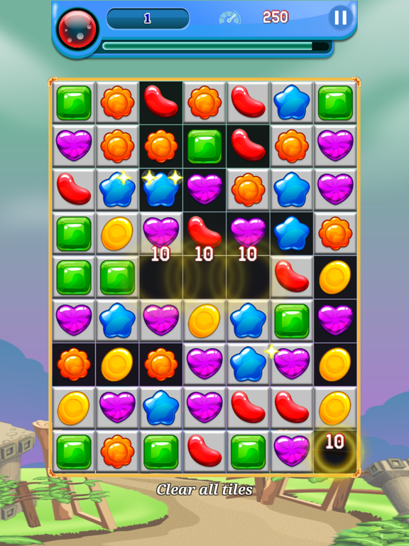 Magic Candies - Match 3 Puzzle iPad screenshot