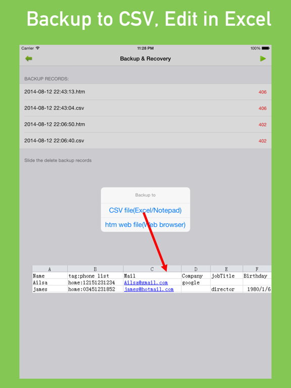 MyCleaner - clean contacts iPad screenshot