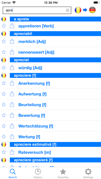 Screenshot #2 pour German Romanian Dictionary