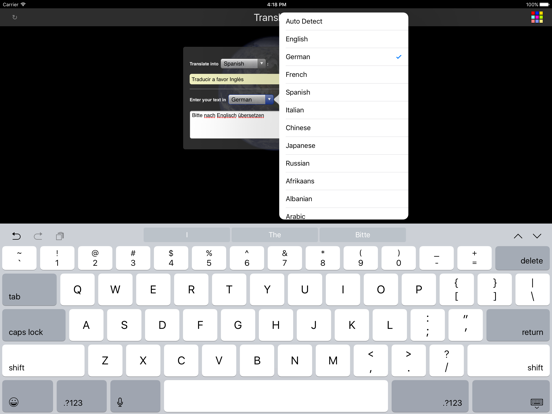 Language Translator iPad screenshot
