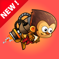 Monkey jumper pick bananas