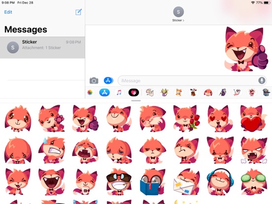 Screenshot #5 pour Fox Cute Pun Funny Stickers