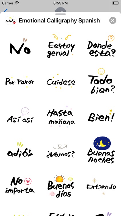 Emotional Calligraphy Spanish