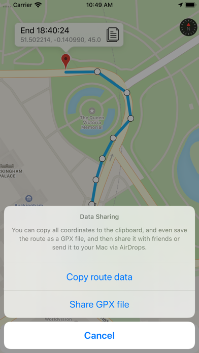 FootMark - Route recorder screenshot 4