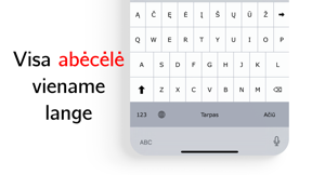 Lietuviška klaviatūra “Ačiū” screenshot