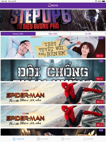 Cinestar iPad screenshot 1