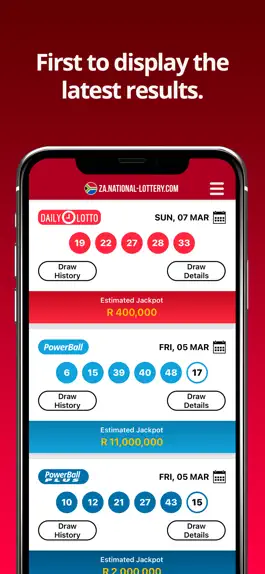 Game screenshot SA Lottery Results mod apk