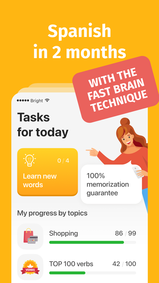 #1. Bright - Spanish for beginners (iOS) 由: Language Apps Limited