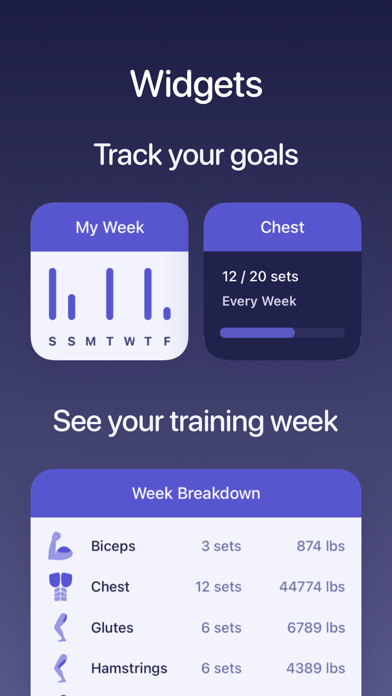 Screenshot #1 pour Liftr - Workout Tracker