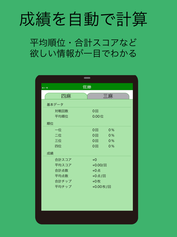 麻雀管理 -点数計算と成績管理のアプリ-