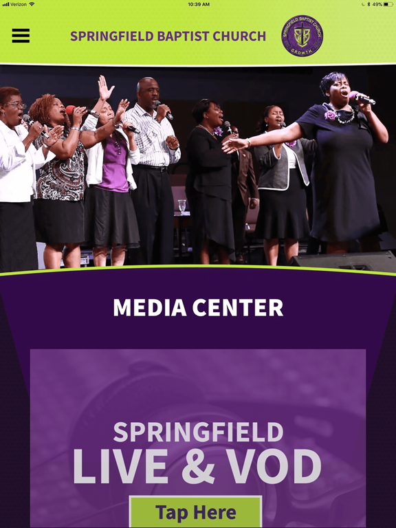 Springfield Baptist Church iPad screenshot 3 - Lifestyle app