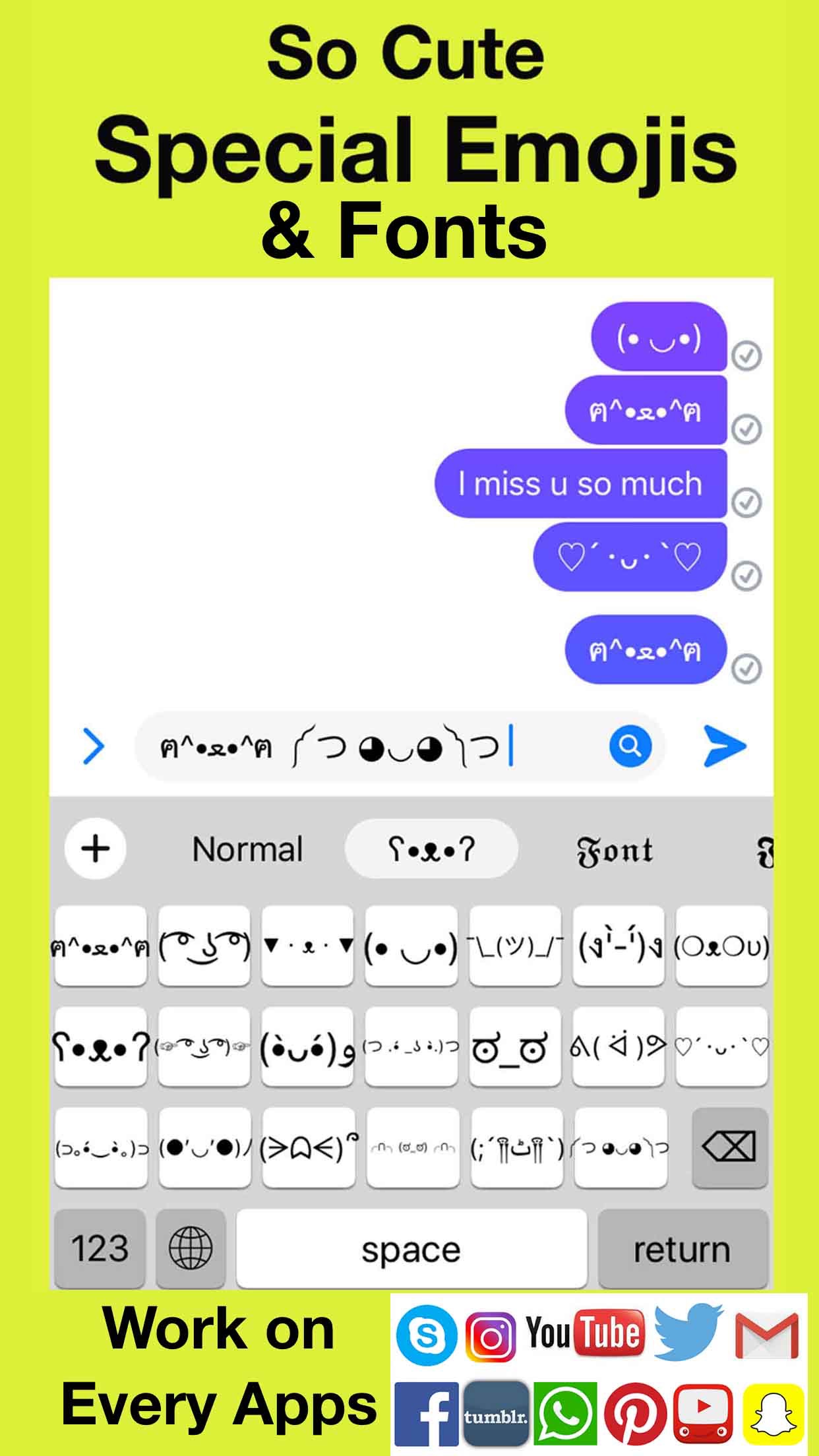 Screenshot do app Font Keyboard - Fonts Chat