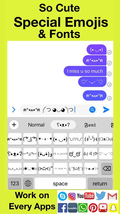 Screenshot #1 pour Font Keyboard - Fonts Chat
