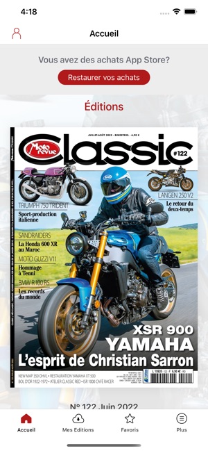 Moto Revue Classic dans l'App Store