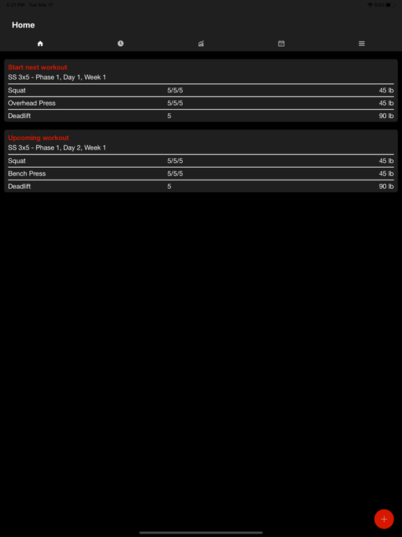 Startling Strength 3x5 Gym Log
