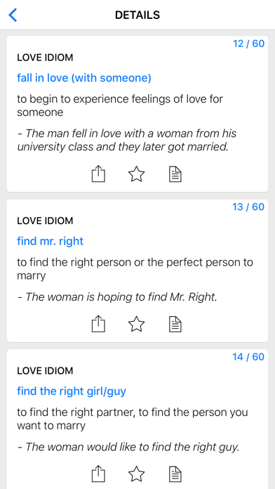 Love idioms in English Screenshot