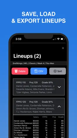 Game screenshot EZ Lineups apk