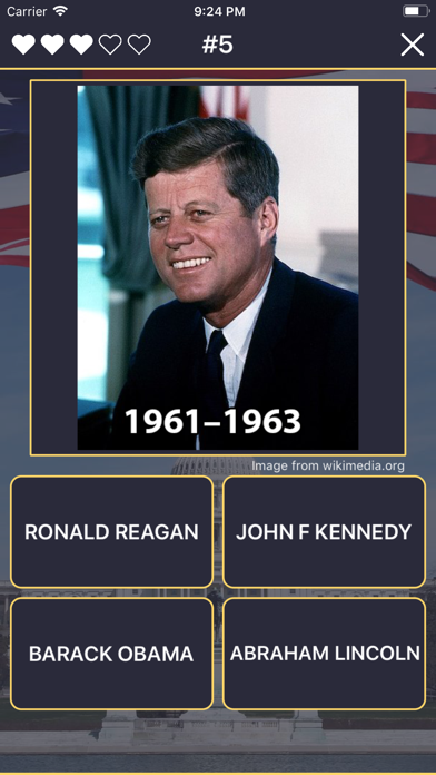 US Presidents - Quiz Screenshot