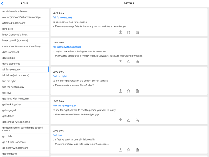 Love and Sports idioms