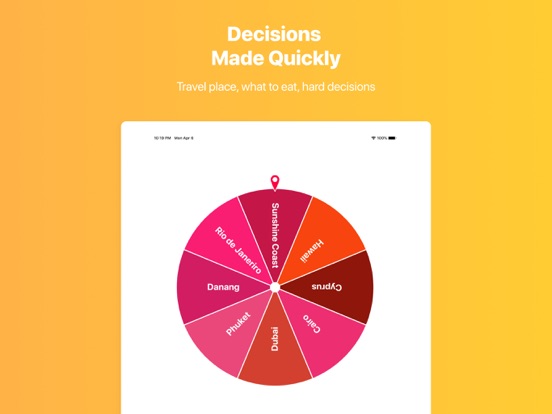 Wheel Me iPad screenshot 7 - Entertainment app