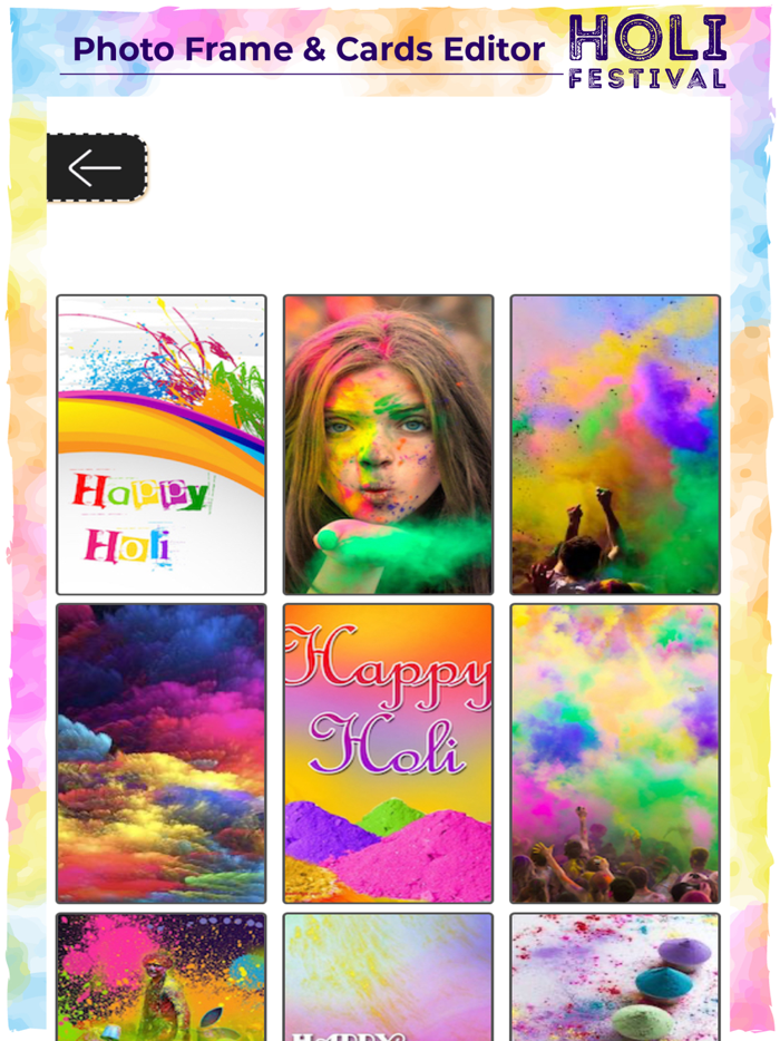 Holi Photo Frame and Card Editor