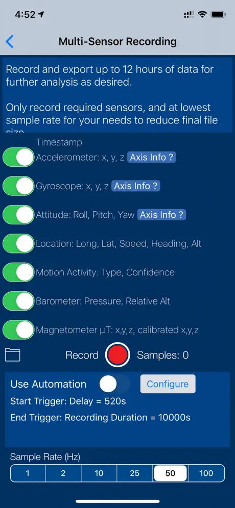 Sensor Play - Data Recorder