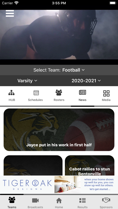 Bentonville Tiger Athletics Screenshot