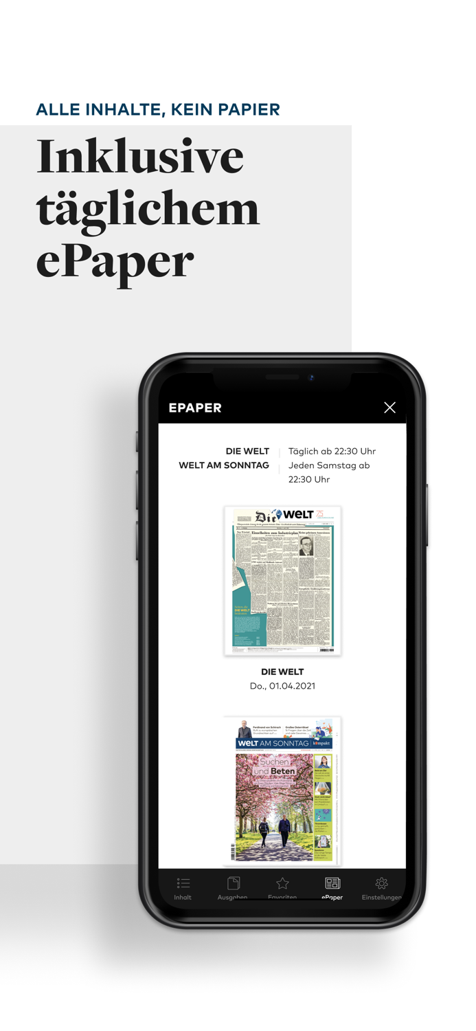 WELT Edition Digitale Zeitung
