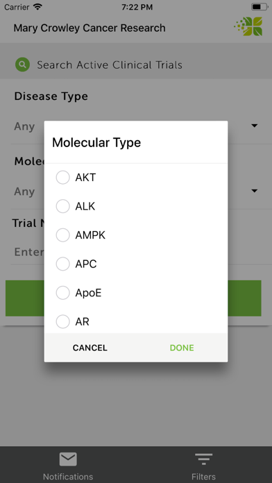 Mary Crowley Cancer Research Screenshot