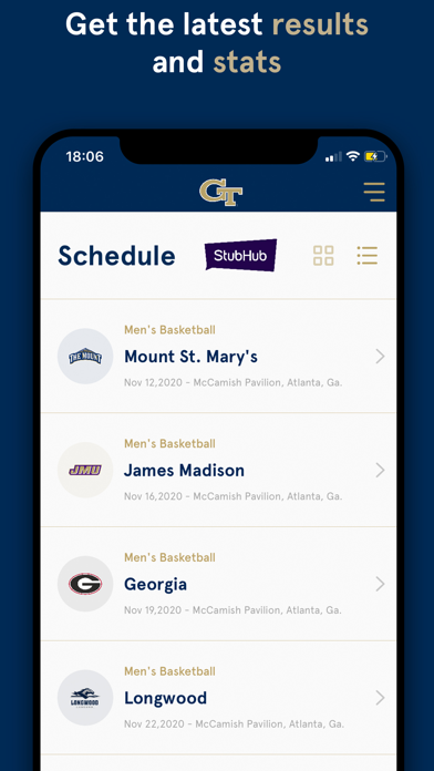 Georgia Tech Yellow Jackets Screenshot
