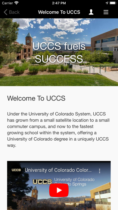 UCCS Mobile Screenshot