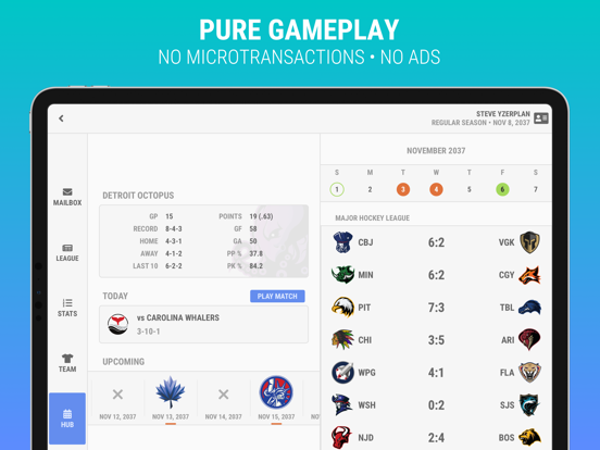 Puck Drop: Hockey Manager iPad screenshot 2 - Games app