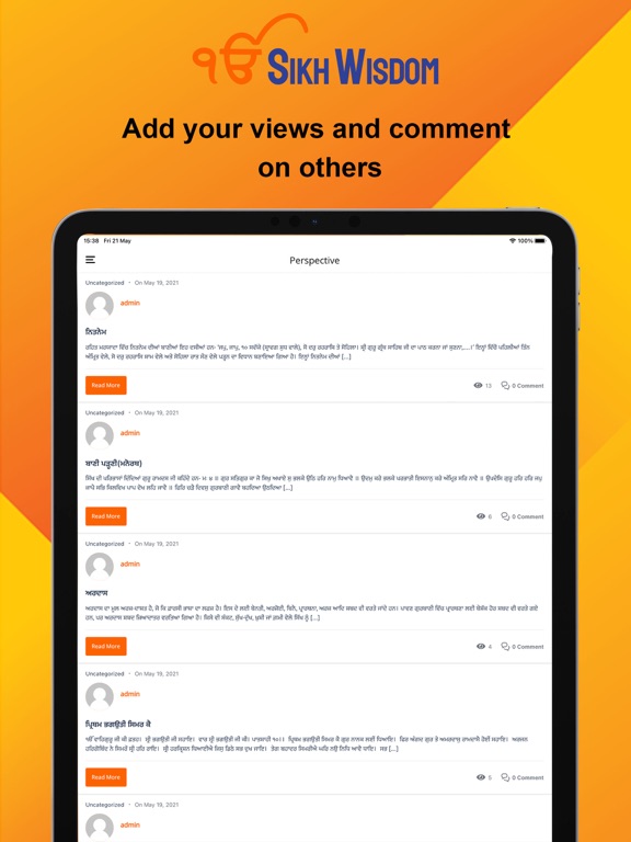 Sikh Wisdom: Sikh Q&A Platform iPad screenshot 5 - Social Networking app