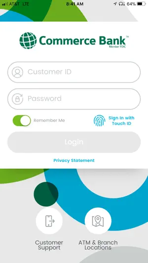 Commerce Bank for iPhone screenshot 1