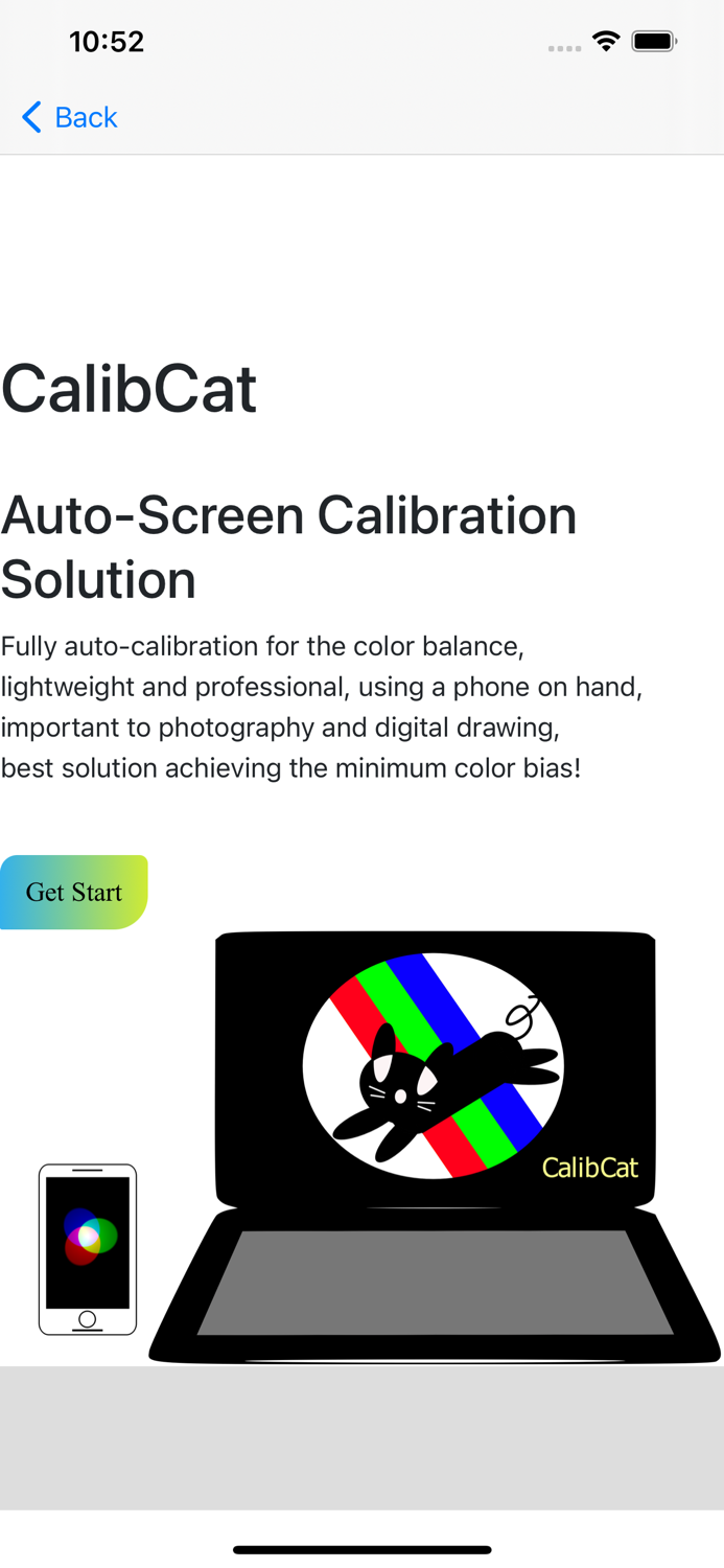 CalibCat Calibrate Screen