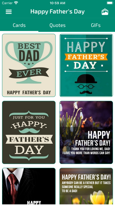 Screenshot #1 pour Father's Day Wishes & Cards