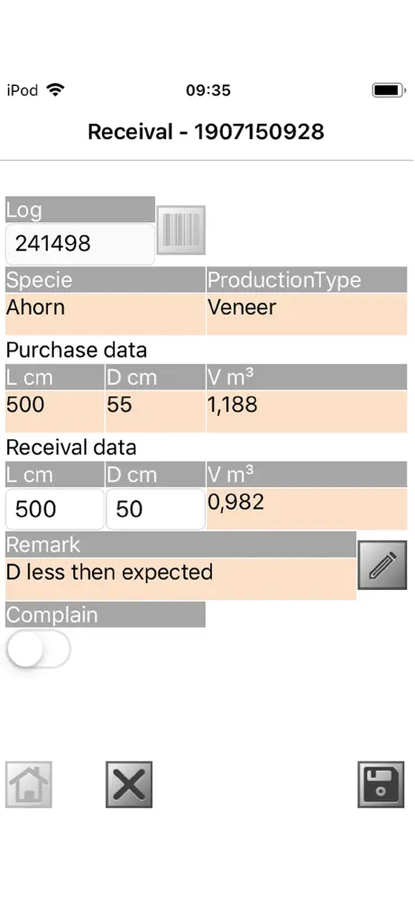 TIMBERplus Log Receival
