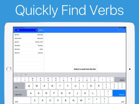 French Verb Conjugator iPad screenshot 7 - Education app