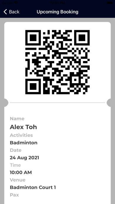 SIA Group Sports Club Screenshot