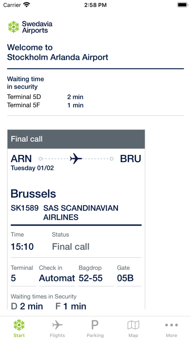 Swedavia Airports Screenshot