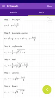 quadratic formula pq iphone screenshot 2