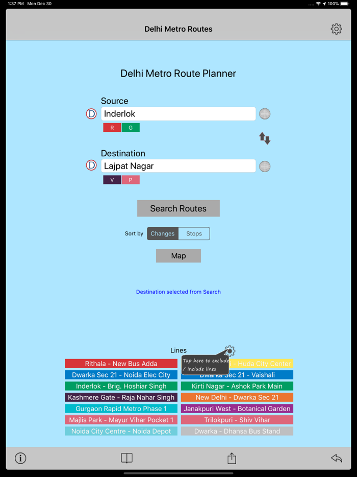 Delhi Metro Route Planner
