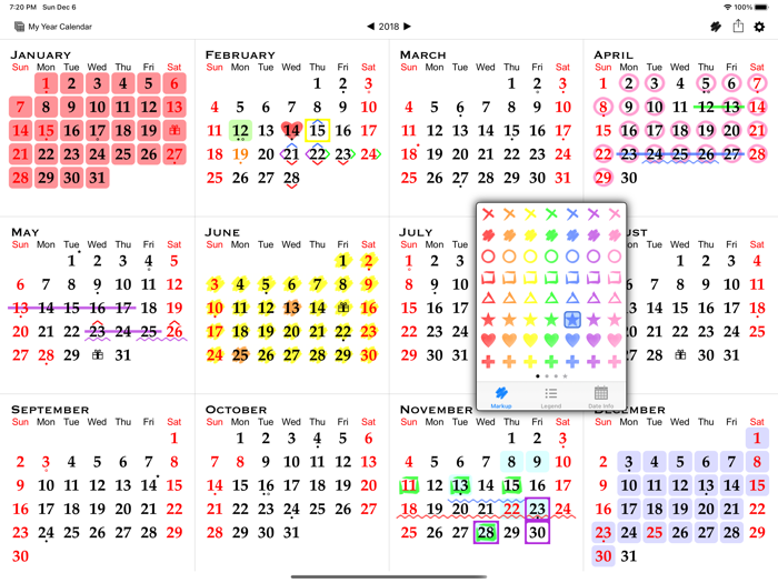 All-in-One Year Calendar Pro
