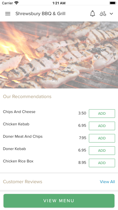 Shrewsbury BBQ & Grill. Screenshot