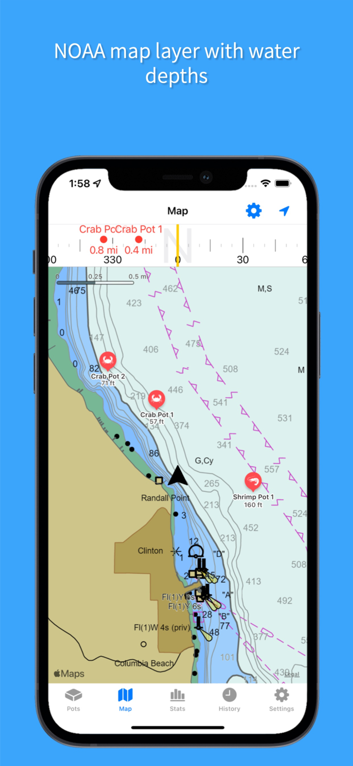 Crab and Shrimp Pot Tracker