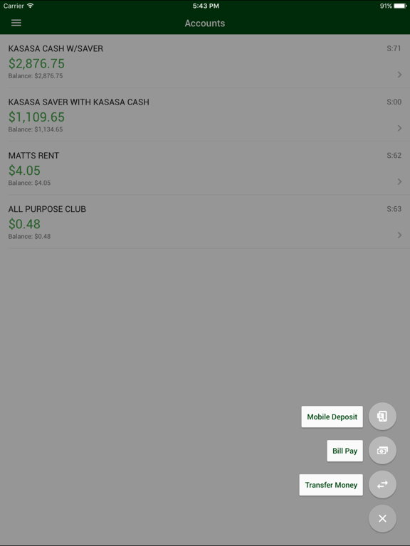 KSW FCU Mobile Banking iPad screenshot 4 - Finance app