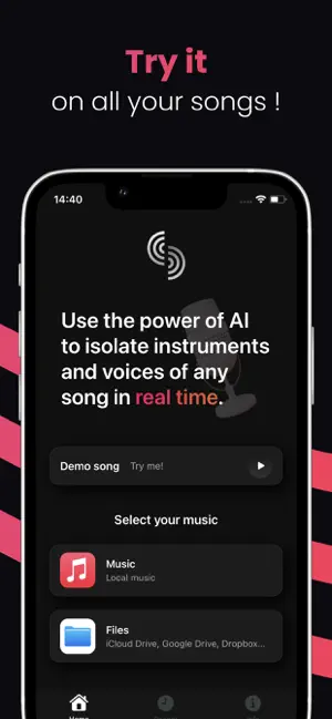 Captura de Pantalla 3 Stemz: AI Tool for Musicians iphone