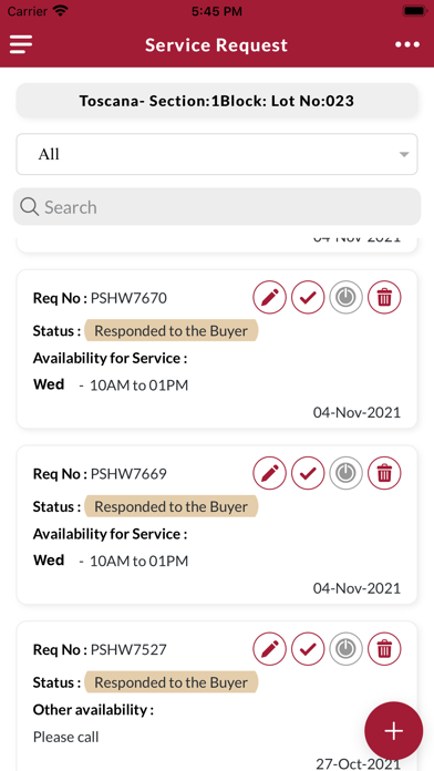 Park Square Homes - Buyer Screenshot